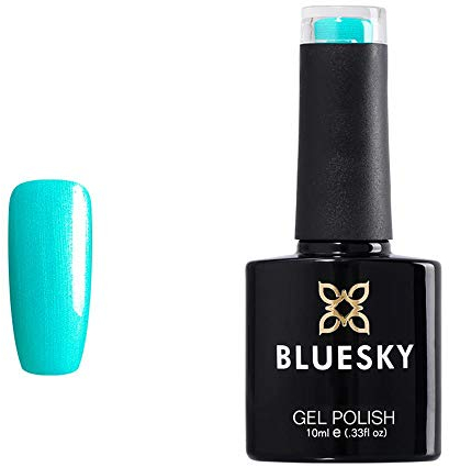 Bluesky BLUESKY Gel Polish, Hotski to Tchotchke, 80529, 10ml, Gel auflösbarer Nagellack, Blau, Turkis, Neon (Aushärtung unter UV-/LED Lampe erforderlich) er Pack(x)
