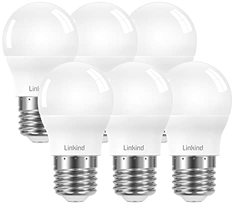 Linkind E27 P45/G45 LED Birne 7.5W, ersetzt 60 Watt, 860lm 5000K Tageslicht E27 Energiesparlampe mit 220° Abstrahlwinkel, nicht dimmbar, 6 Stück