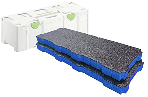 Shadow Foam Systainer SYS3 XXL Schaumstoffeinlagen [Doppelpack] Zuschneiden und Schälschaum für Festool und TANOS SYS3 XXL Systainer (50mm, Blau)