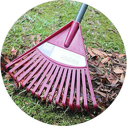 QIANMEI Harke Laubbesen Kleinrechen Leichtes Unkraut Rake | Plastic Garten Rake | Blatt Clean Up Werkzeuge für Unkraut Laubgras für Schnellaufbewahrung von Rasen und Garten