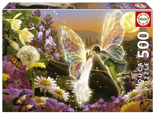 Educa - Puzzle da 500 pezzi per adulti e bambini | Il bacio. Misura: 48 x 34 cm. Include la colla Fix Puzzle. Da 11 anni (19907)