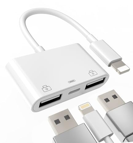 Lightning Mâle vers USB Femelle pour iPhone Adaptateur OTG Chargeur Caméra Lecteur de Carte Dongle Câble pour Apple pour iPad Air 14 13 12 11Pro Max Clé USB Mémoire Cordon Souris Clavier Convertisseur