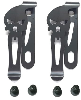 2 Stück/Beutel, 29 mm x 69 mm, schwarze Metallfeder-Gürtelclips für Kydex Mantelholster, Werkzeuge, Mantelclip (rechter Stil