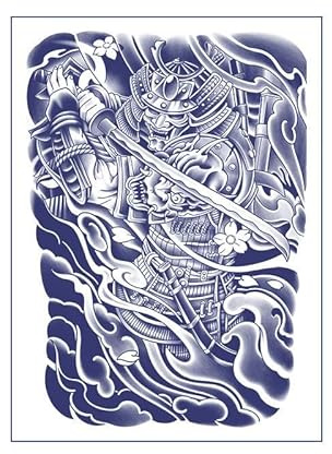 4 pcs Herbal Juice Tattoo Stickers For Men With Chinese Verses, Cherry Blossoms, Japanese-Style Arm Simulation Tattoos, Non-Reflective