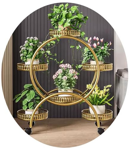 Mehrschichtiger Blumenständer Pflanzenständer Aus Metall Gartendekorationsständer Balkon-Blumentopfständer Bodenstehendes Lagerregal (Color : B, S : 56x24x75cm)