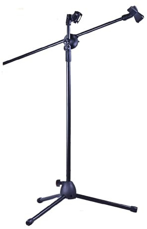 ZXDRYBHD Mikrofonständer, Höhenverstellbares Stativ, Doppel mic Stand, Galgen Stativ Mikrofon, Bodenstehend, für die Live-Stream-Bühne