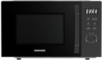Daewoo MD-FC206GB - Microonde 2 in 1 con grill, 20 l, 700 W, 800 W, 8 programmi automatici, 5 livelli di potenza, timer, nero