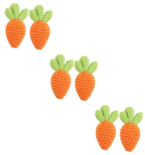 ibasenice 6stücke Handgefertigte Karotten-haarspangen Charms Für Haarschmuck Und -kleidung Sichere Und Stilvolle Accessoires Für Kreative Bastelprojekte