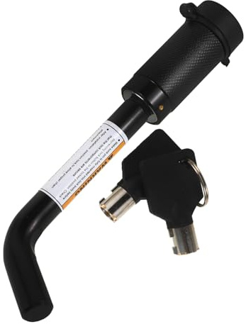JECOMPRIS Goupille D’attelage Antivol Remorque Noir Kit de Verrouillage pour Caravane Camping-Car Sécurité Véhicule Usage Quotidien