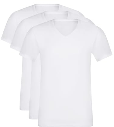Dim Set de camisetas Ecodim de manga corta y cuello en V: calidad, comodidad y estilo para hombre x3