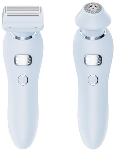 vashoy damenrasierer elektrisch, IPX7 wasserdicht. Nass- und Trockenrasur, geeignet zum Rasieren von Beinen, Händen, Achselhöhlen und Intimbereich. Ergonomisches Design rasierer damen (Blau)