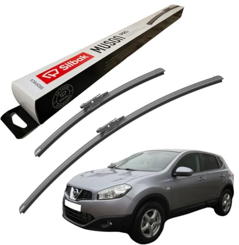Silbak Windscreen Wipers, fits for NISSAN QASHQAI (12/2006-12/2013) Front Wiper Blades, 600mm/380mm
