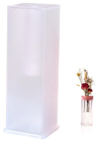 NUOBESTY Quader Vase Silikonform Selbstgemacht Vase Form Länglich Mit Ständer Zum Basteln Kreative Blumendeko Wohnzimmer