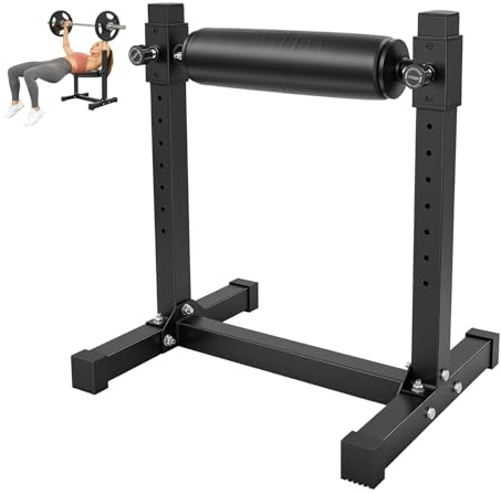 Langhantelablage, Split Squat Stand, 9 Stufen Höhenverstellbar, Rollenlänge 420mm, Tragfähigkeit 200kg, für Kniebeugen, Beinpressen, Dehnungen verwendet Werden