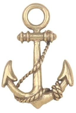 Decoración de animales de latón, mascota de té, 3,2 x 2,1 cm, figura retro de ancla de barco de cobre puro, adornos de decoración de escritorio, colgante gótico de latón para llavero, accesorios de