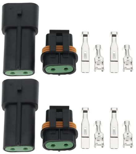 eMagTech 2 set di connettori a 2 pin maschio femmina per auto 12033769 12034269 compatibili con APTIV METRI-PACK 630 Series