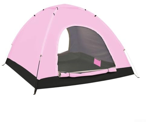 Ultralight Camping Tents, 2-3 Person Portable Camping Tents, Windproof & Waterproof Dome Tent, up tent with 2 Mesh Doors, dryness comfort, For Garden, Outdoor, Hiking And Backpacking Trips(Pink)