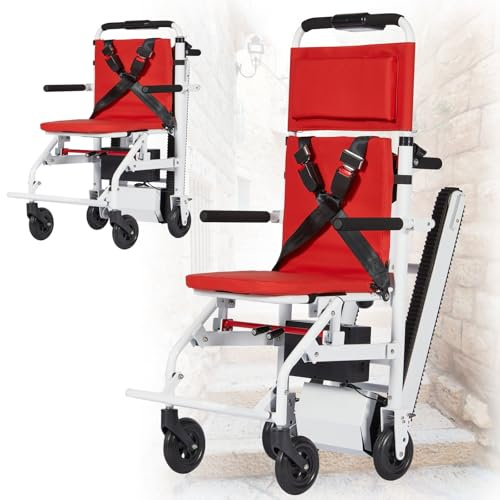 Salvaescaleras Sube escaleras eléctrico sobre orugas, carretilla elevadora para subir escaleras, eléctricos, para personas mayores, silla portátil plegable para escaleras, para pacientes may