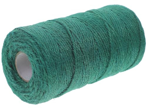 ibasenice 1 Roll of Green Jute Twine for Garden Use, Heavy Duty and Wear Resistant Natural Jute String, Not Easy to Tear Or Break, for Christmas Trees Decoration and Wrapping
