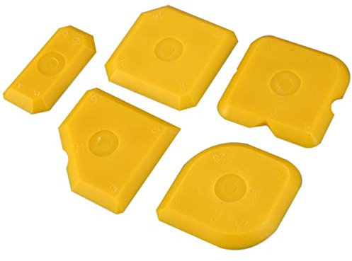 RETYLY 5 Pièces Ensemble D'Outil Pour Grattoir Ensemble De Jointoiement Dissolvant De Coulis à La Truelle Spatule De Lissage Des Joints De Silicone