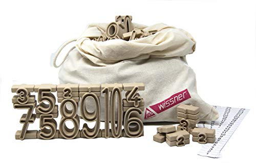WISSNER® aktiv lernen - Satz aus 170 Stapelzahlen aus RE-Wood