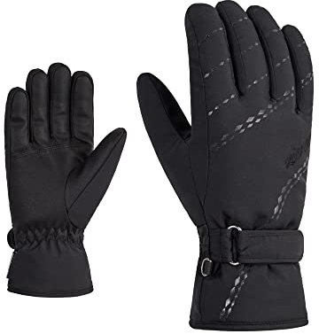 Ziener Damen KORVA Ski-Handschuhe/Wintersport | warm atmungsaktiv, black, 7,5