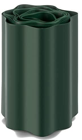 Seiletech.de Rasenkante | Kunststoff | grün | 9 m x 25 cm | Garteneinfassung | Beeteinfassung | Mähkante | Rasenrandbegrenzung | Beetumrandungen | Beetbegrenzung | Dekorative rasenabschlusskante