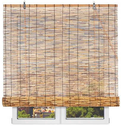 BESCH Persiana Enrollable Bambú Multiusos de Protección Solar y Privacidad (120x200cm)