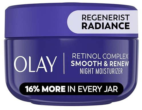 Olay Regenerist Radiance Retinol Face Moisturizer: Smooth & Renew Cream for Women - Fragrance-Free, Anti-Aging, Anti-Wrinkle, Tightening & Brightening - 2 Oz