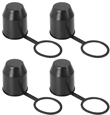 Kellegour 4 Stück Schutzkappe Anhängerkupplung Abdeckung,Schutzkappe Farbe Schwarz,50 mm Schutzkappe Anhängerkupplung Lustig,Abdeckung für Anhängerkupplungen mit Sicherungsring,AHK Cover Für PKW LKW
