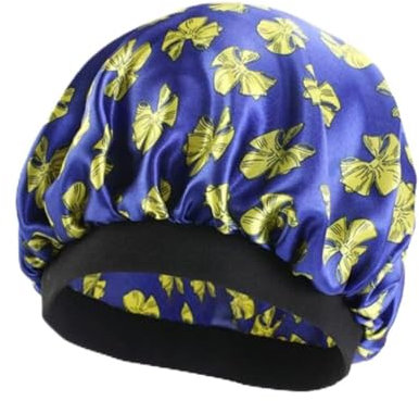 Damen-Satin-Haube, seidig, Schlafmütze, elastisches Band, Damen, fester Kopf, Haarschmuck