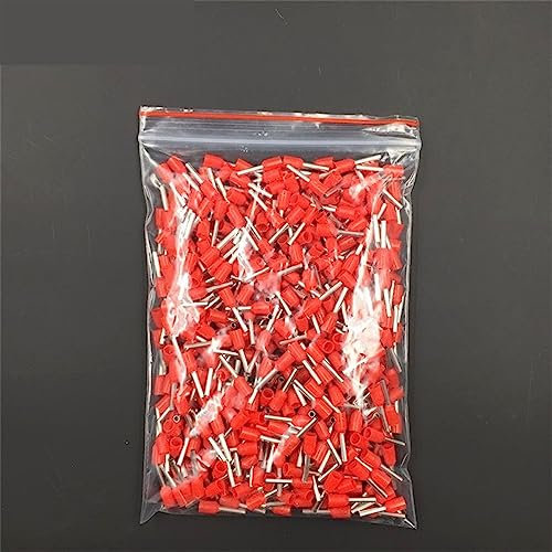 NALsa 1000 Stück E6012 Rohrisolierende isolierte Klemme 6 mm2 10 AWG Kabeldrahtverbinder Isolierender Crimp E Schwarz Gelb Blau Rot Grün (Color : Blue)