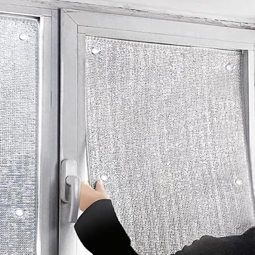 kufu01 99% Uv-Schutz Wärmeisolierung Sonnenschutzfolie,Reflektionsfolie Fensterfolie Selbsthaftend Blickdicht,Reflektierende Dachfenster Folie für Büro Wohnzimmer oder Schlafzimmer (40x110cm/16 x43)