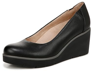 Naturalizer Soul Womens About Time Wedge Casual Shoe Black Tumbled 9 M