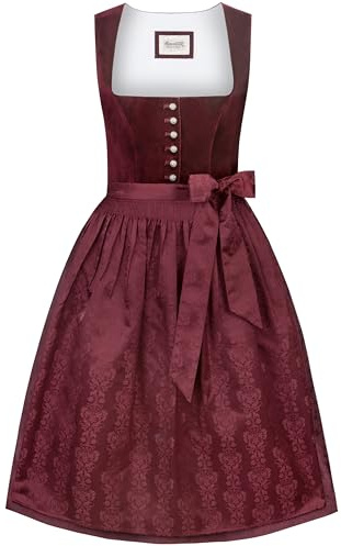 Stockerpoint Damen Dirndl Viktoria I Größe 32-48 I Trachtenkleid mit liebevollen Details & eleganter Dirndlschürze I Bequem & mit Samtfinish I Perfekt für Volksfest & Festlichkeiten