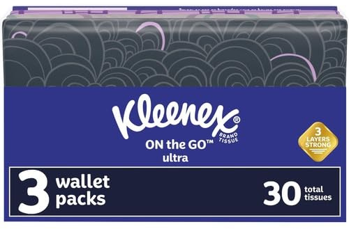 Kleenex Fazzoletti per il viso a 3 veli, colore bianco, confezione da 12