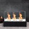 Fiérza Tischkamin XXL - Tischfeuer Komplettset - 46CM - inkl. Dekosteine - Bioethanol Kamin für Indoor & Outdoor - Unendliche Brenndauer & Lagerfeueratmosphäre - Wärmendes Balkonfeuer