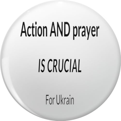 Ukraine Support Action Prayer Humanitarian Aid Stand with Ukrainian Flag Peace Pin Lapel Pin Brooch Steel Pins Badge 0.75