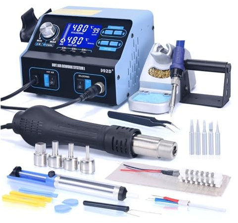 Digital Soldering Station 992D + Fer À Souder Station De Soudage À Air Chaud Téléphone IC PCB Réparation Station De Dessoudage BGA Station De Reprise Outil De Soudage Safety with Great Value