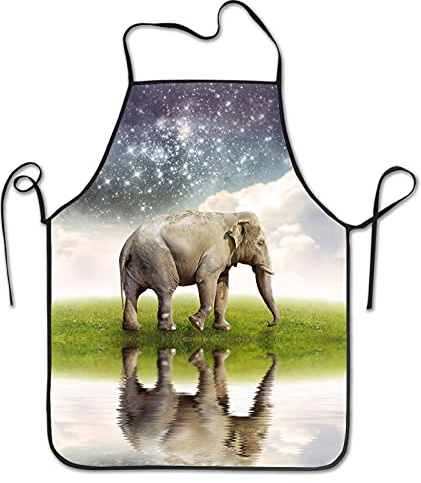 Wasserdicht Backschürze Elefant Unter Den Sternen Arbeitsschürze Premium Kunstkittel Personalisiert Malschürze Für Küche Kochen