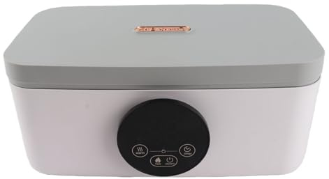 Bewinner Scaldavivande Elettrico Portatile, Portapranzo Riscaldato Senza Fili 60 W 1L con USB Ricaricabile, Scaldavivande Termico per Ufficio e Viaggio