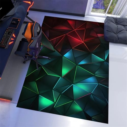 Matta Pojkrum 3D Gaming Mattor För Barn Tonåringar Pojke Flickor Pojkar Mattor Sovrum Vardagsrum Spelmatta Matta Rug Vardagsrum Badrum Kök Modernt (Färg 2,120 x 160 cm)