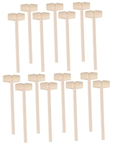 LRXIYODE 15stücke Teiliges Junge Mädchen Holzhammer Spielzeug Tragbarer Mini Holzschlaghammer Für Pädagogisches Spielen Und Handtraining Für Jungen Und Mädchen Ab Jahren