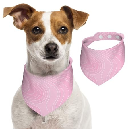 Pink Line Hundehalstuch, abstrakte Kunst, 1 Stück, Hundezubehör für kleine Hunde
