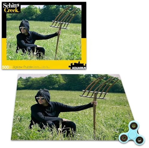 Schitt's Creek Jigsaw Puzzle Activity Set - 2 Pc Bundle with 500 Piece & 1000 Pieces Jigsaws Plus More | Schitt's Creek TV Sitcom Puzzle for Teens, Adults