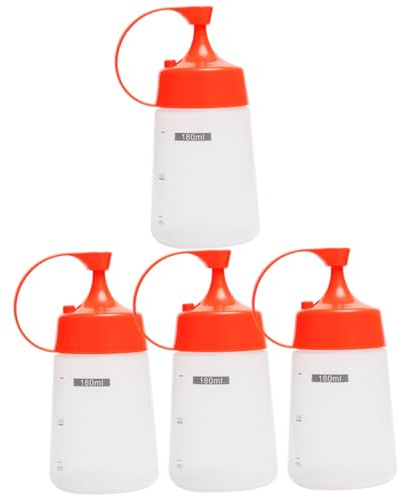 FIXOSHEE 4 piezas Botellas Exprimibles para Salsa Botes Reutilizables para Miel y Aderezos Envases Compactos para Condimentos Frascos Prácticos para Cocina