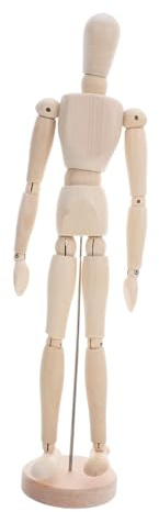 HOMSFOU Manichino in Legno Snodabile per Artisti Modello di Figura Umana Articolato Base Bambola Manichino in Legno per Decorazione Domestica e Disegno