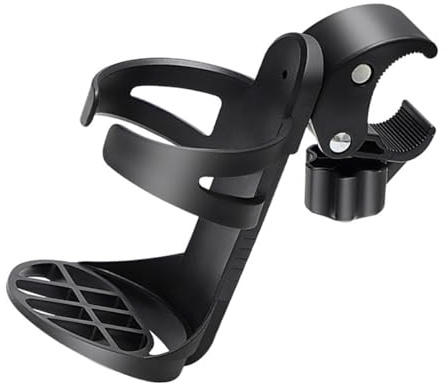 Hemobllo Portavasos para Bicicleta y Andador de Ancianos, Soporte Ligero y Resistente de Pp para Botellas, Accesorio Negro Adecuado para Sillas de Paseo y Cochecitos