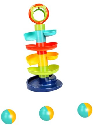 FELTECHELECTR Juguete Deslizante para Bebés y Niños, Torre De Juego Multicolor De 5 Niveles 3 Bolas, Educativo y Estimulante, Adecuado para Desarrollo Intelectual y Coordinación Mano-Ojo