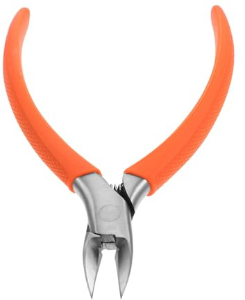 PRETYZOOM Cortaúñas Para Uñas Encarnadas y Gruesas 1 Unidad Tamaño Portátil Mango De Silicona Naranja Cuidado De Manos y Pies Uso En Casa Cuidado De Uñas